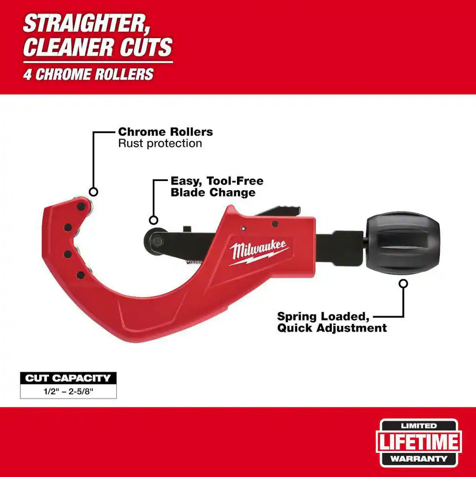 Milwaukee 48-22-4254 Constant Swing Copper Tubing Cutter - 3-1/2"