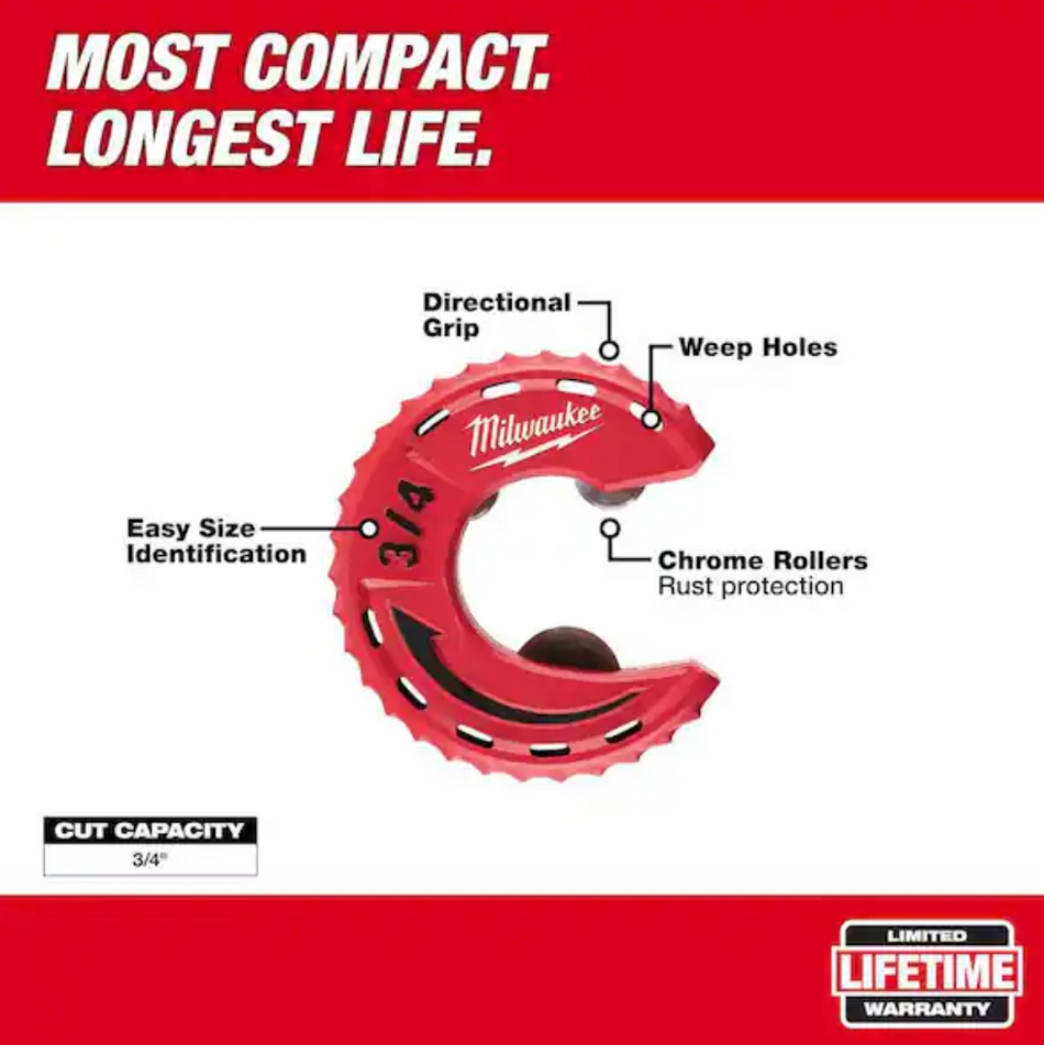 Milwaukee 48-22-4261 Close Quarters Tubing Cutter - 3/4"