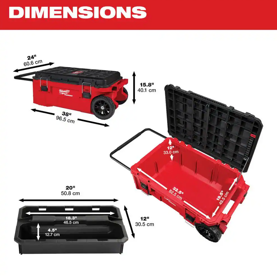 Milwaukee 48-22-8428 PACKOUT™ 38" Rolling Tool Chest