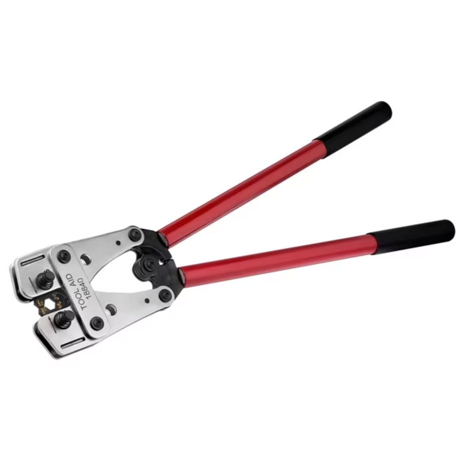 S & G Tool Aid 18840 Terminal Crimper with Rotating Die Set for 8 - 4/0 AWG Uninsulated Terminals