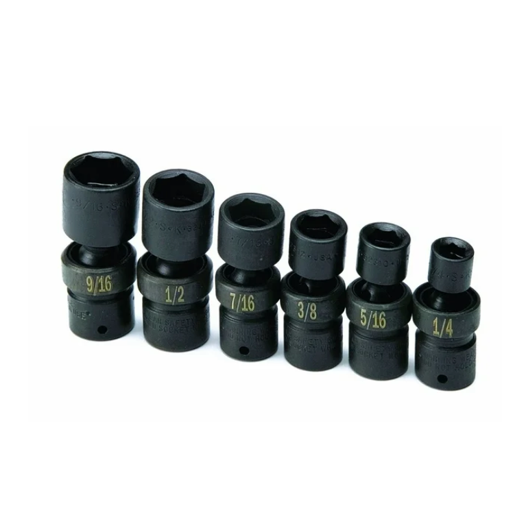 SK 32300 - 6-Piece 1/4 in. Drive Swivel SAE Impact Socket Set