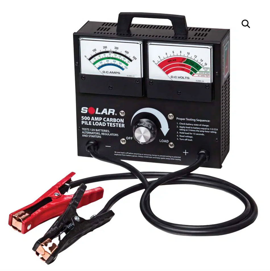 Solar 1874 - 500 Amp 12 Volt Carbon Pile Battery Load Tester