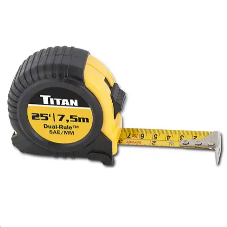 Titan Tools® 10907 - Dual-Rule™ 25' (7.5 m) SAE/Metric Measuring Tape