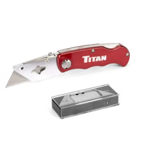 Titan Tools® 11015 Red Folding Pocket Utility Knife