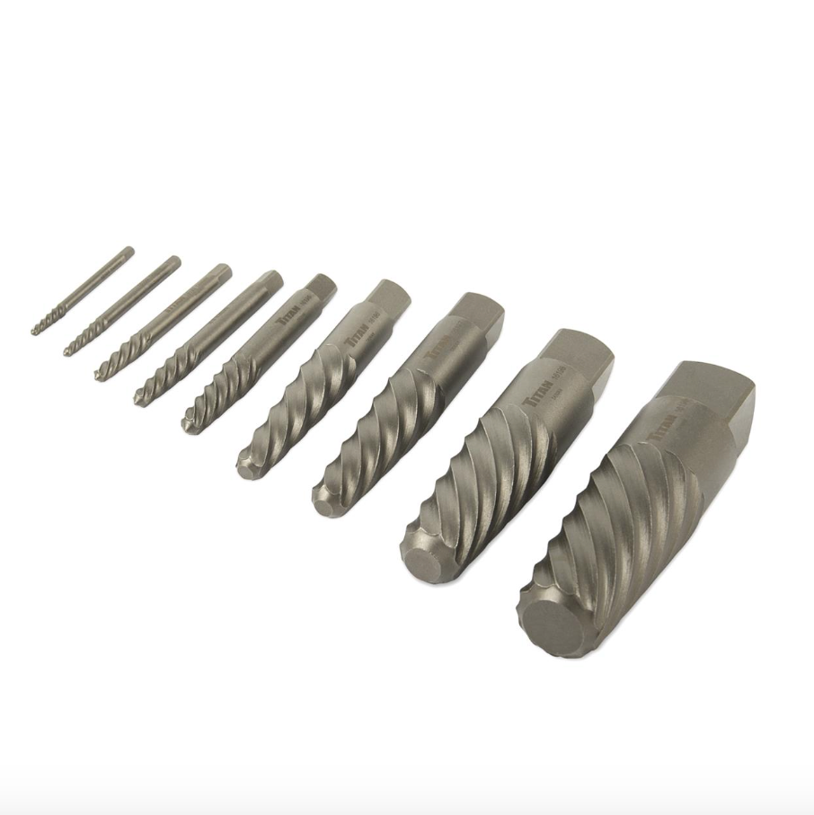 Titan Tools® 16082 - 9pc Spiral Screw Extractor Set