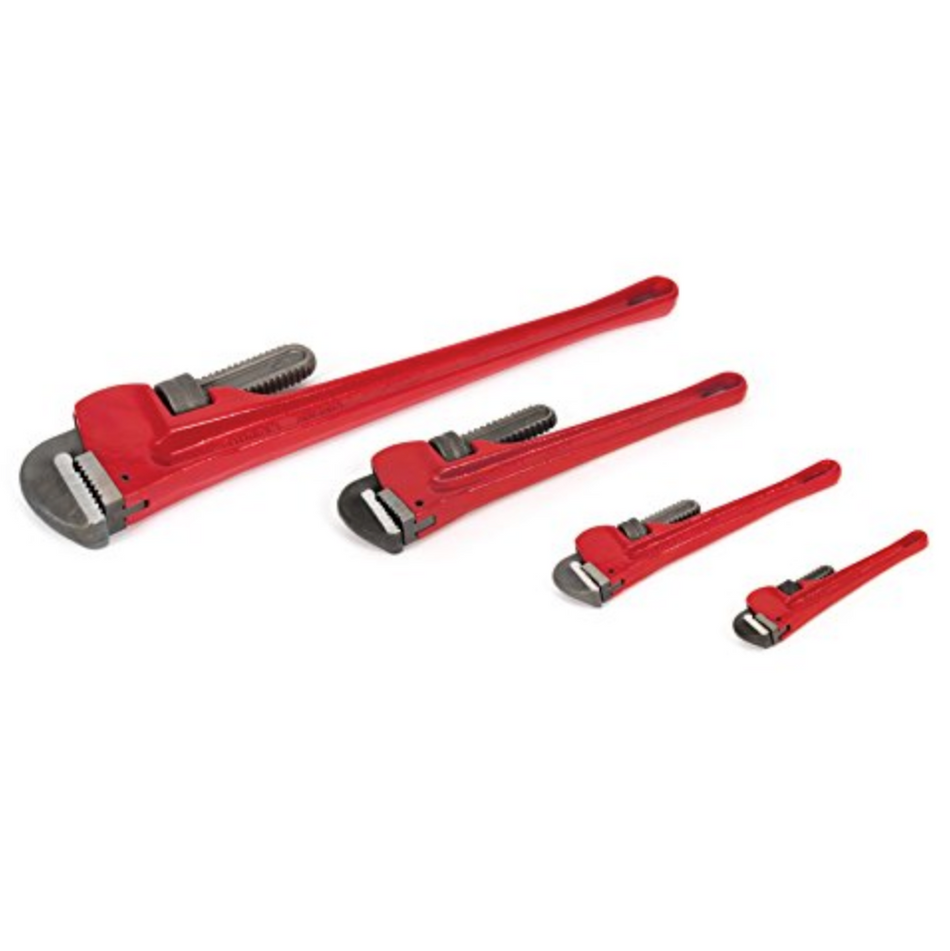 Titan Tools® 21304 4-Piece Heavy-Duty Straight Pipe Wrench Set