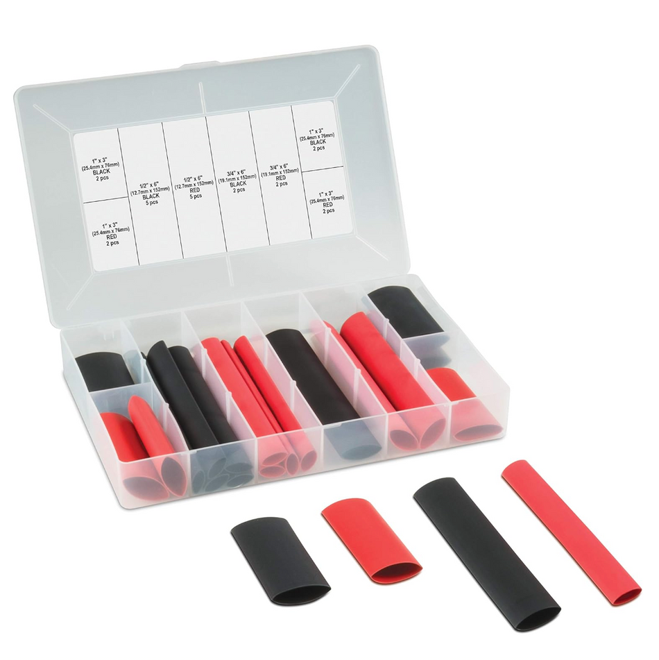 Titan Tools® 45209 22-Piece Large Diameter Dual-Wall Heat Shrink Tube Assortment