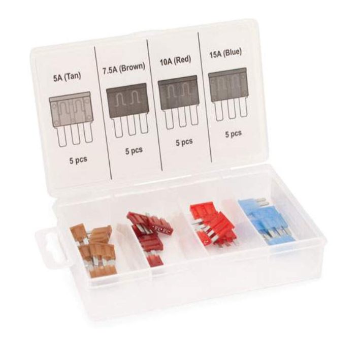 Titan Tools® 45224 - 20pc 3-Blade Micro Fuse Assortment