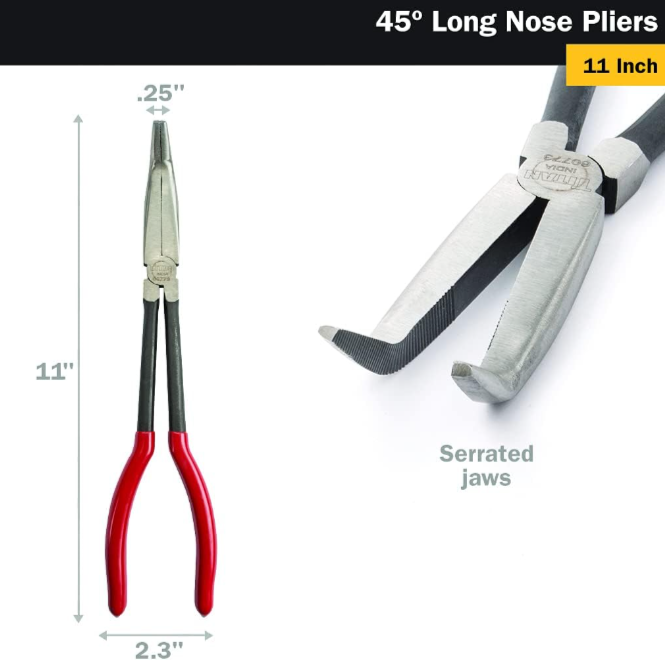 Titan Tools® 60773 -  11" 45 Degree Long Nose Pliers