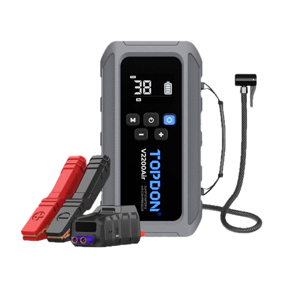 TOPDON V2200Air - 2200 Peak Amp Jump Starter & Air Compressor, 150 PSI
