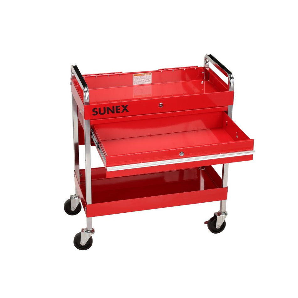 Sunex 8013A Service Cart with Locking Top w/ Locking Drawer