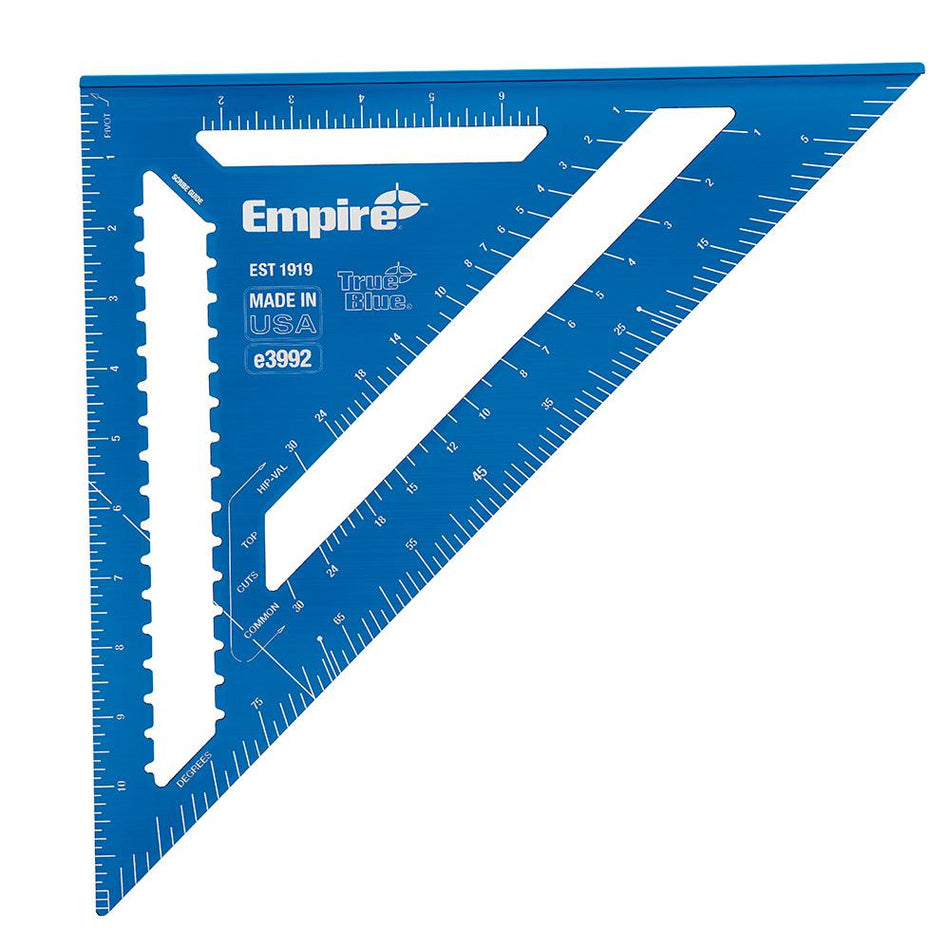 Empire E3992 True Blue Laser Etched 12 in. Rafter Square