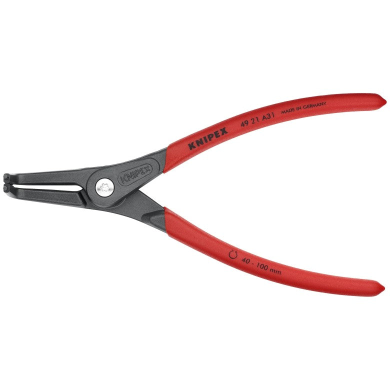 Knipex 4921A31 - External 90 Degree Angled Precision Snap Ring Pliers: 8-1/4"