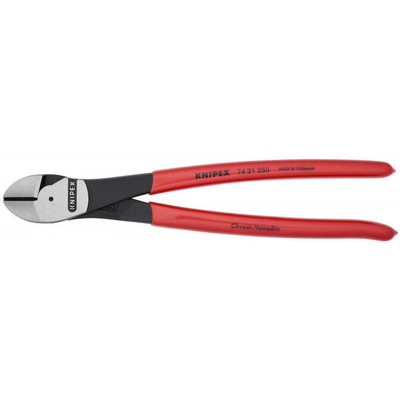 Knipex 7421250SBA High Leverage 12-Degree Angled Diagonal Cutter: 10"