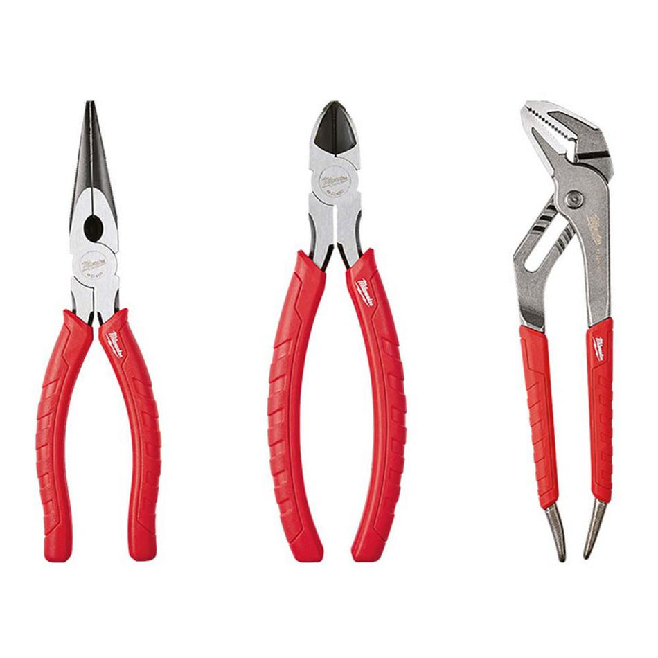 Milwaukee 48-22-6331 Comfort Grip Pliers Kit - 3 PC