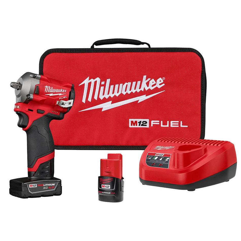 Milwaukee 2554-22 M12 FUEL™ 3/8" Stubby Impact Wrench Kit