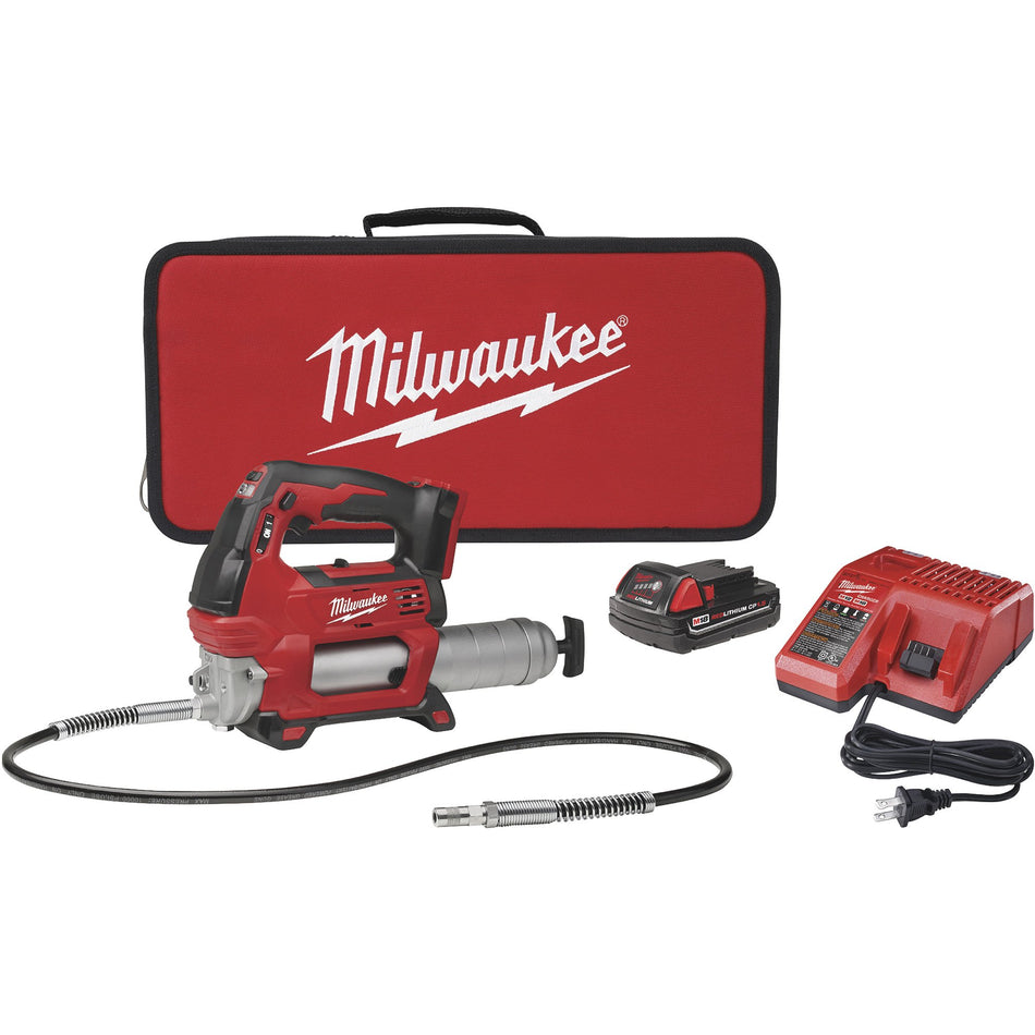 Milwaukee 2646-21CT M18™ Cordless 2-Speed Grease Gun Kit with 1 Battery