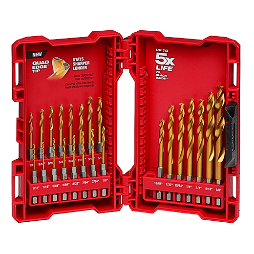 Milwaukee 48-89-4631 SHOCKWAVE™ RED HELIX™ 23pc Titanium Drill Bit Set