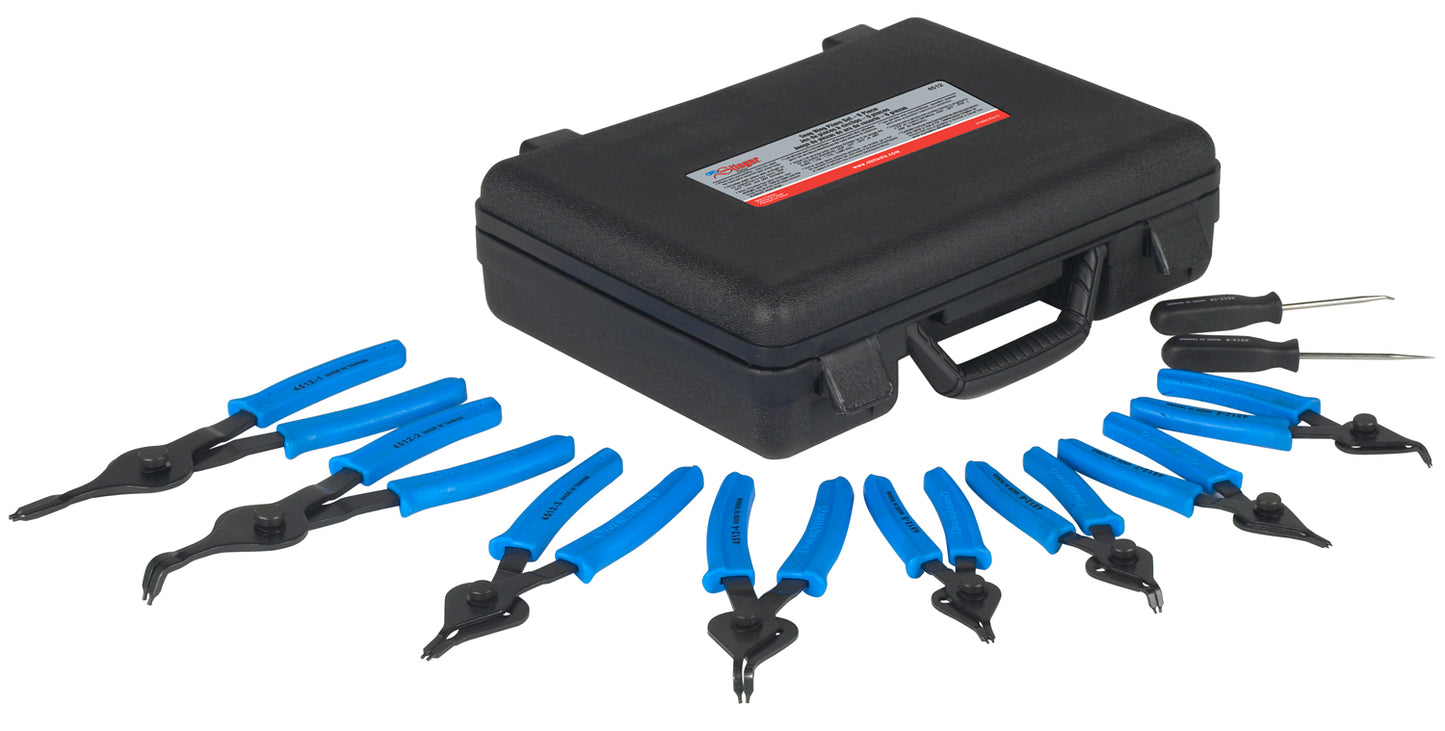 OTC 4512 Snap Ring Pliers 8 piece Set Internal/External Clark's