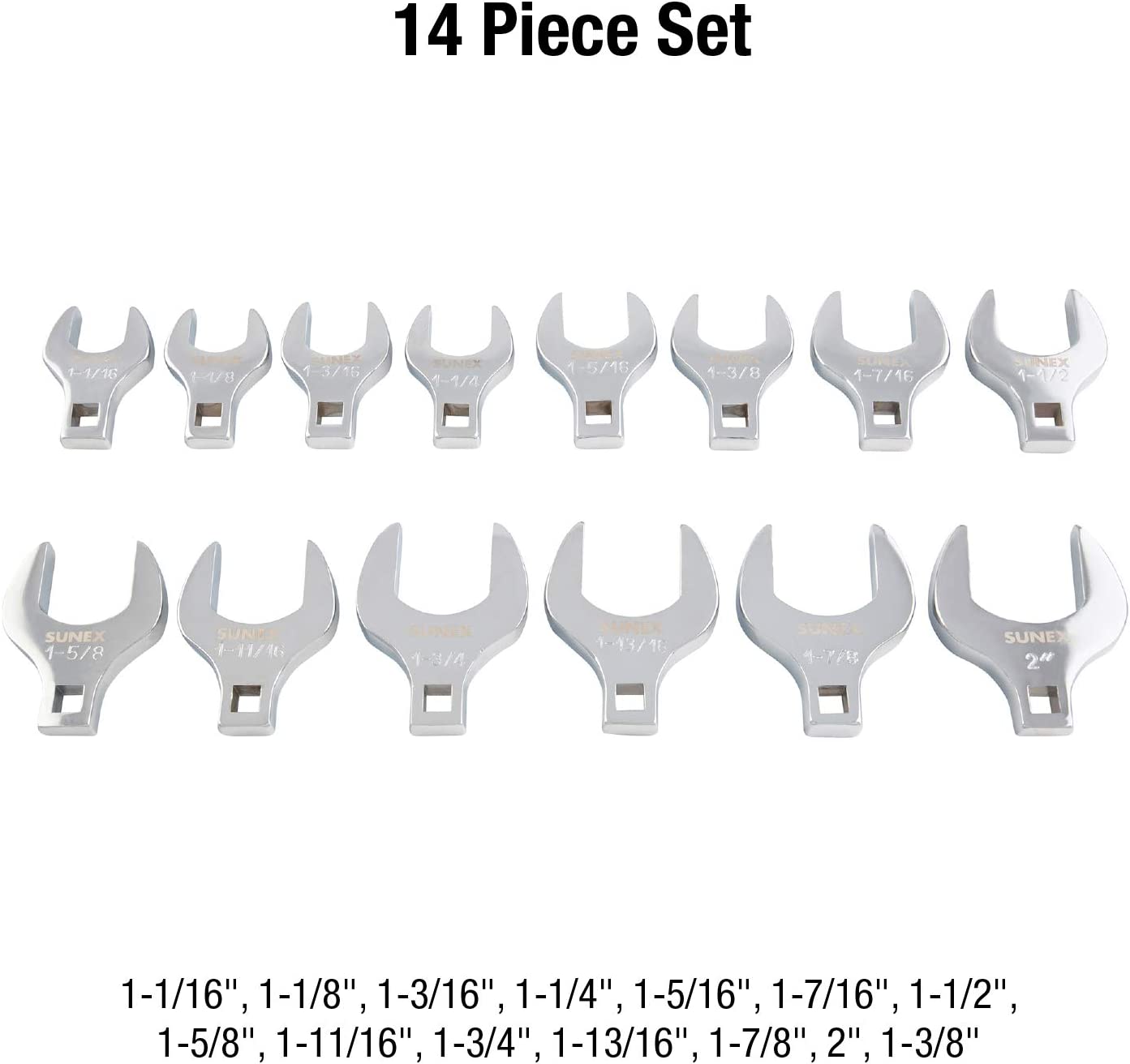 Titan 17676 6 Piece 1/2 Inch Drive Sae Jumbo Crowfoot Wrench
