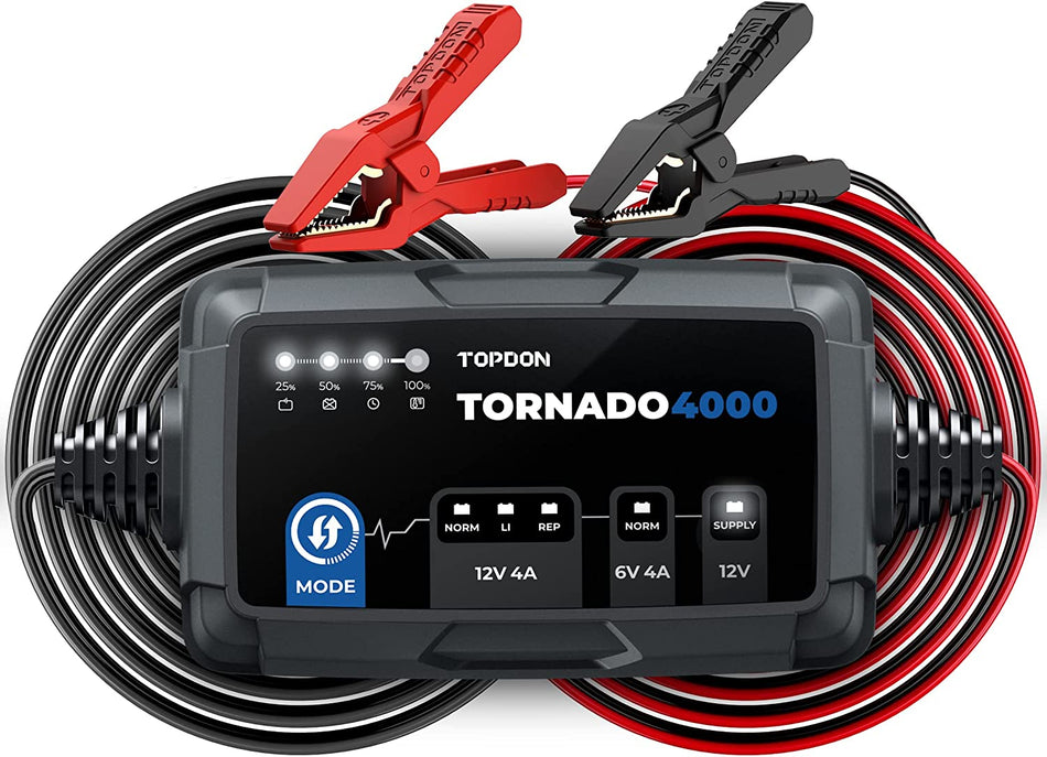TOPDON TORNADO4000 All-In-One Battery Charger 6-120Ah